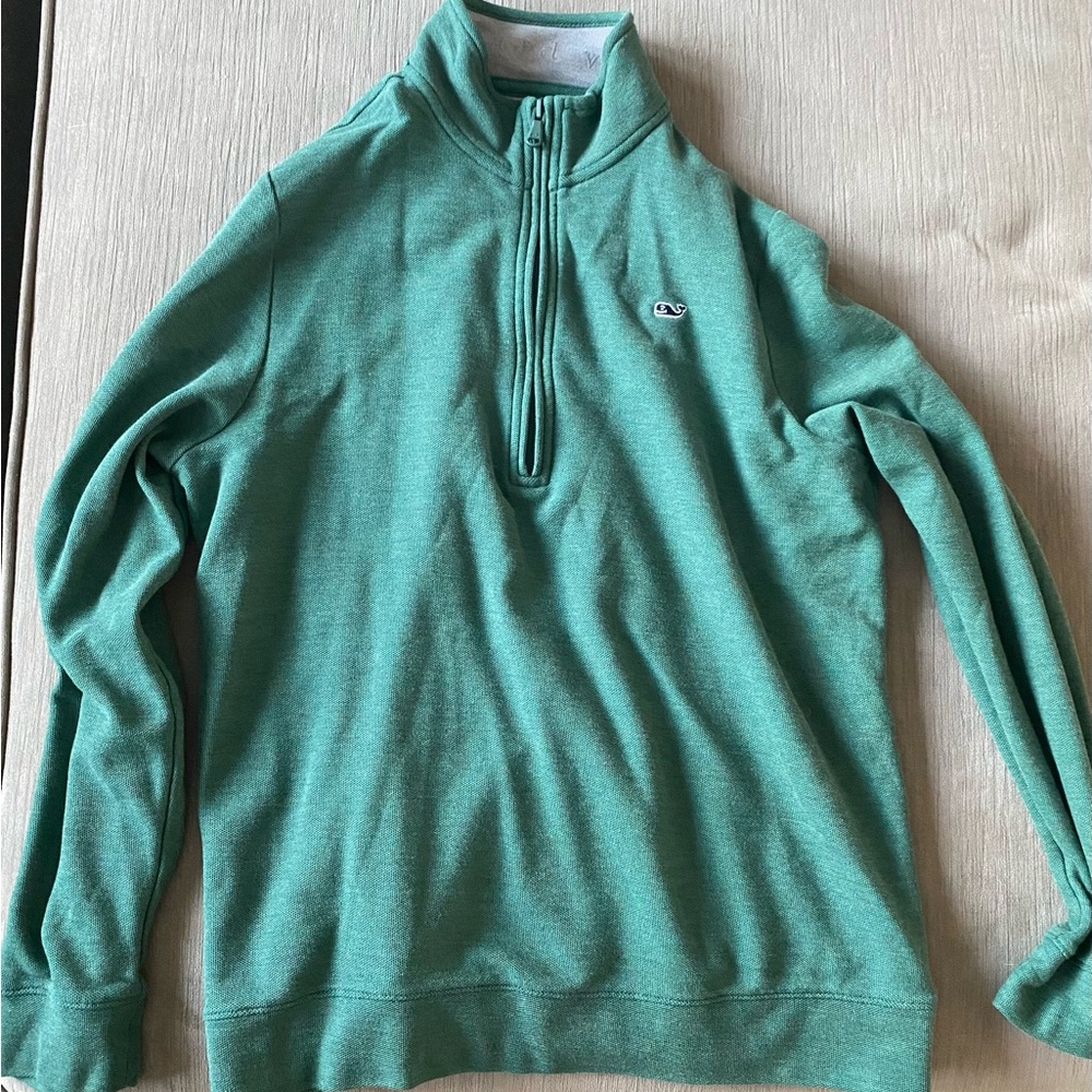 Green Vineyard Vines Quarter Zip-Youth Large- Accepting Offers